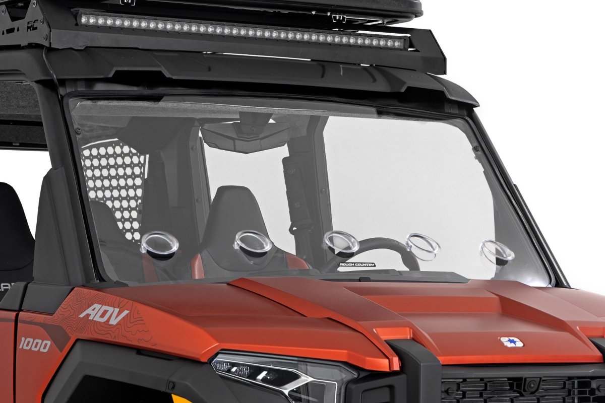 Polaris XPEDITION ADV Premium Vented Full Windshield - Rough Country - Scratch Resistant - 2024+